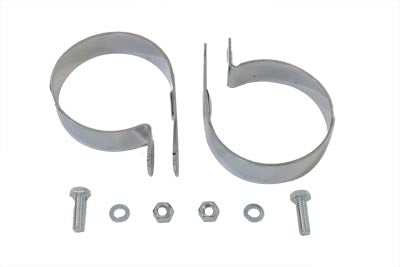HARLEY Chrome 3-1/4 inch Muffler Body and End Clamp Set Fits 0-  Custom, application for muffler cla