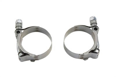 HARLEY Auspuffschellen Set Edelstahl Passend für 1957-1985 XL,