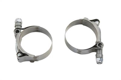 HARLEY Auspuffschellen Set Edelstahl Passend für 1957-1985 XL,