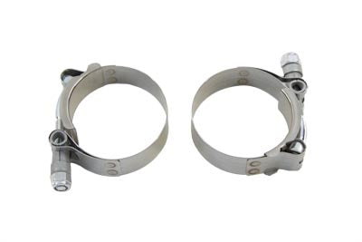 HARLEY Auspuffschellen-Set, Edelstahl, Sechskantmutter, passend für 1948-1965 FL,
