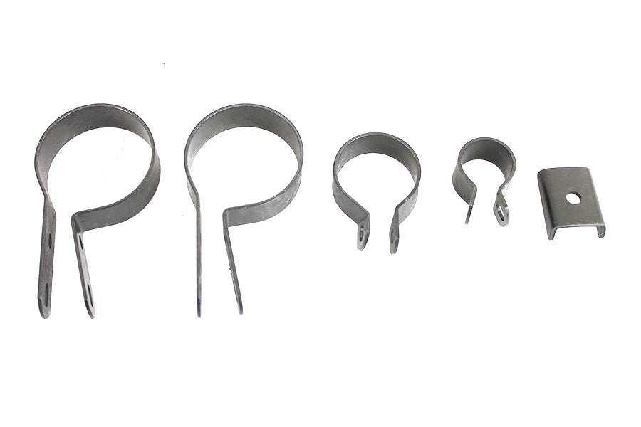 HARLEY Parkerisierte Auspuffschellen-Kit passend für 1936-1940 UL,