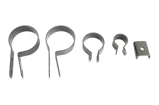 HARLEY Parkerisierte Auspuffschellen-Kit passend für 1936-1940 UL,