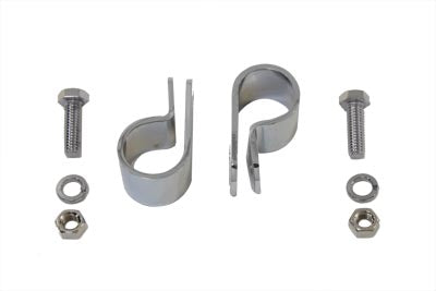 HARLEY Chrome 1 inch Muffler Clamp Set Fits 0-  Custom, application