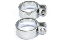 HARLEY Chrome 1-7/8 Zoll Schwerer Schalldämpferkörper und Endklemmen-Set Passt 0- Custom, Anwendung für 1-7/8