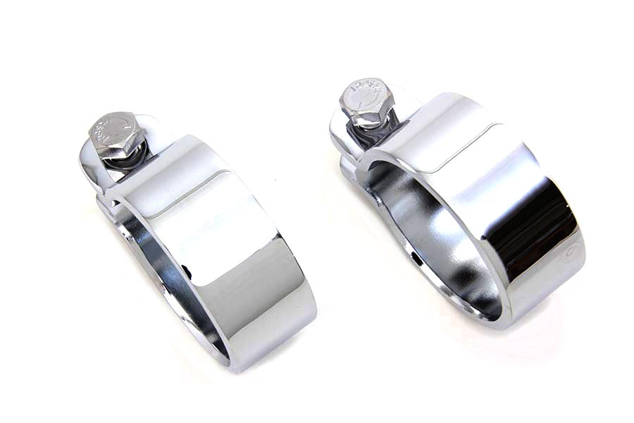 HARLEY Chrome 1-7/8 Zoll Schwerer Schalldämpferkörper und Endklemmen-Set Passt 0- Custom, Anwendung für 1-7/8