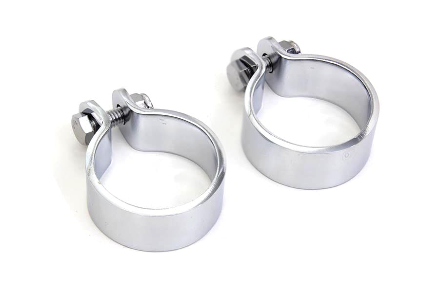 HARLEY Chrome 1-7/8 Zoll Schwerer Schalldämpferkörper und Endklemmen-Set Passt 0- Custom, Anwendung für 1-7/8
