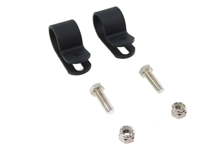 HARLEY Schwarze 1 Zoll Auspuffschellen Set Passend 0-  Custom, Anwendung