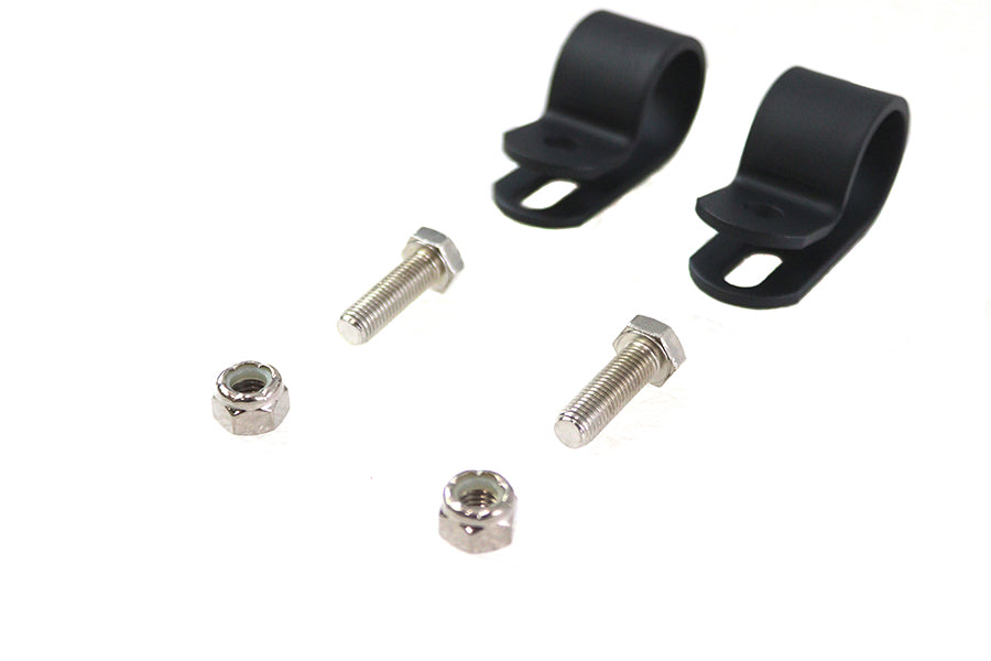HARLEY Schwarze 1 Zoll Auspuffschellen Set Passend 0-  Custom, Anwendung