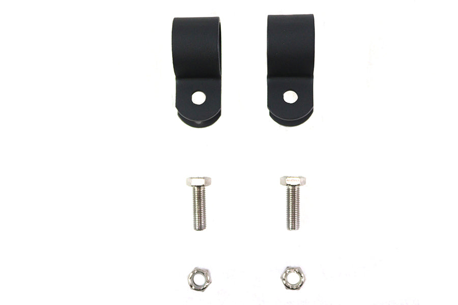 HARLEY Schwarze 1 Zoll Auspuffschellen Set Passend 0-  Custom, Anwendung
