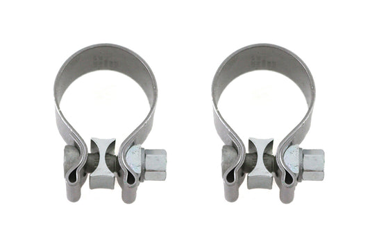 HARLEY OE M8 Auspuffschellen-Set Edelstahl Passend für 2018-UP FXFB, 2018-UP FLHC, 2018-UP FLHCS,