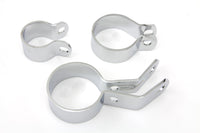 HARLEY Chrom Auspuffschellen-Kit passend für 1941-1952 EL, 1941-1957 FL,