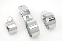 HARLEY Chrom Auspuffschellen-Kit passend für 1941-1952 EL, 1941-1957 FL,