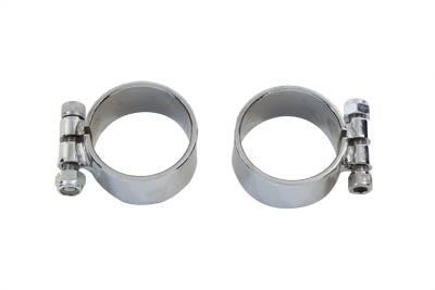 HARLEY Chrom Auspuffschellen-Set Inbus Extra Breit Passend für 1957-1985 XL,