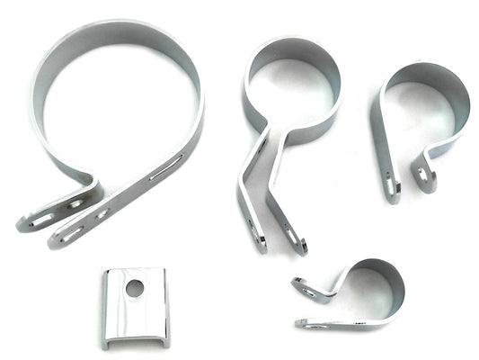 HARLEY Chrom-Auspuffschellen-Kit passend für 1941-1947 FL,