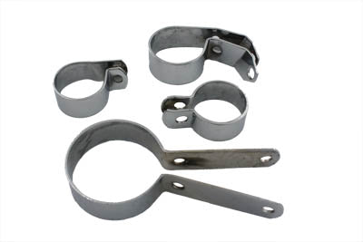 HARLEY Chrom Auspuffschellen-Kit passend für 1936–1951 WL,
