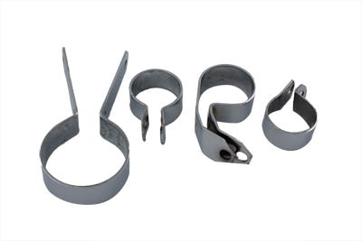 HARLEY Chrom Auspuffschellen-Kit passend für 1936–1951 WL,