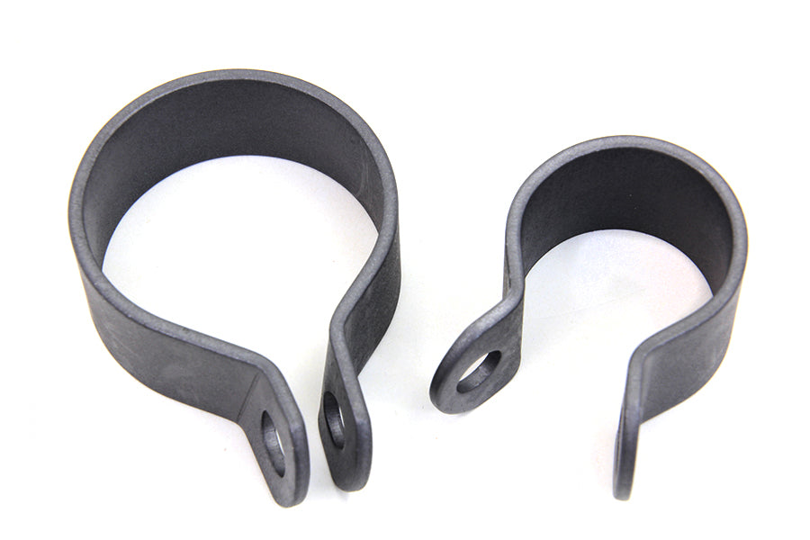 HARLEY Vorderer Auspuff Parkerisierte Klemmschelle Set Passend für 1936-1940 FL, 1941-1969 FL,