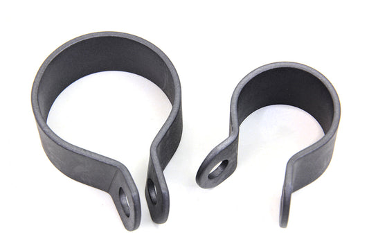 HARLEY Vorderer Auspuff Parkerisierte Klemmschelle Set Passend für 1936-1940 FL, 1941-1969 FL,