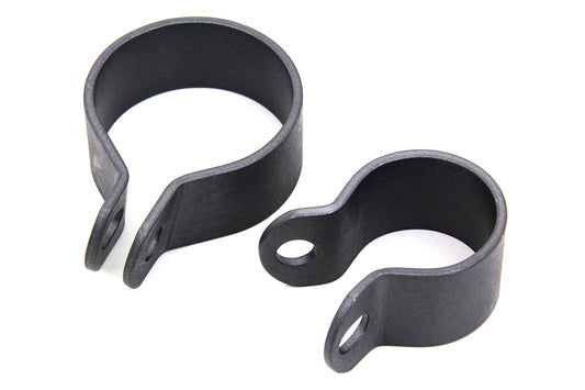 HARLEY Vorderer Auspuff Parkerisierte Klemmschelle Set Passend für 1936-1940 FL, 1941-1969 FL,