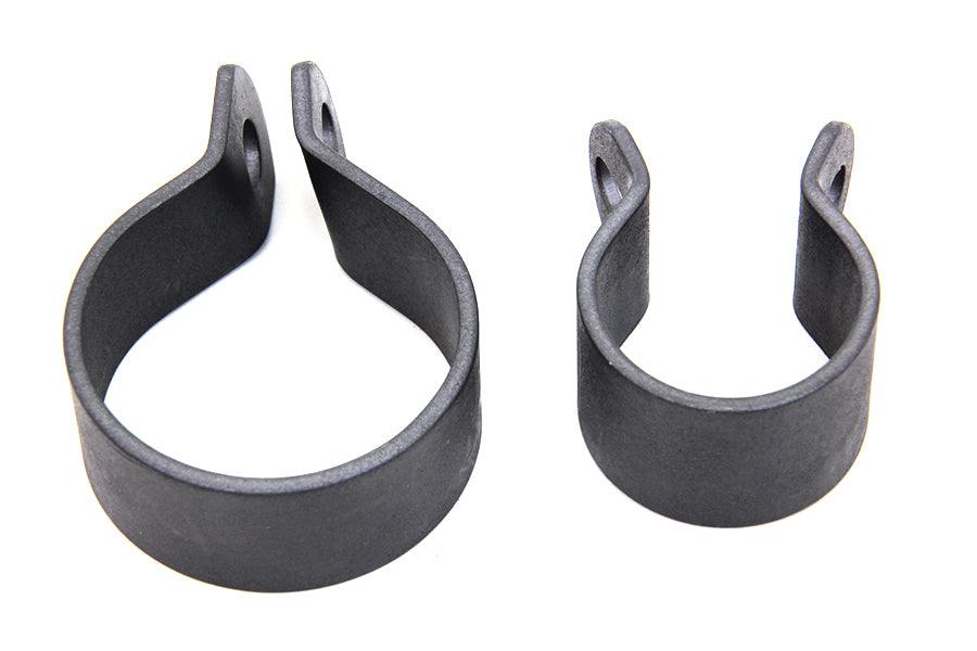 HARLEY Vorderer Auspuff Parkerisierte Klemmschelle Set Passend für 1936-1940 FL, 1941-1969 FL,