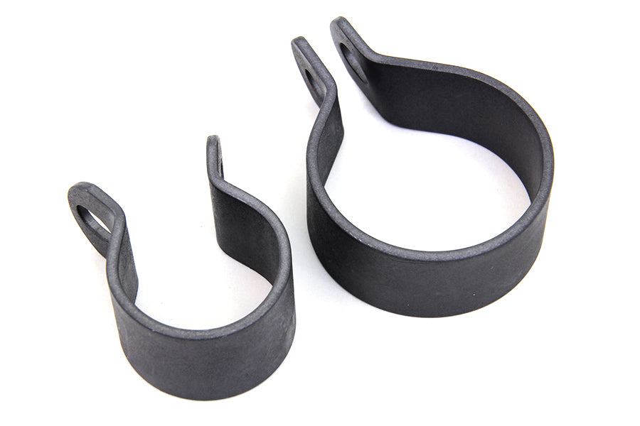 HARLEY Vorderer Auspuff Parkerisierte Klemmschelle Set Passend für 1936-1940 FL, 1941-1969 FL,
