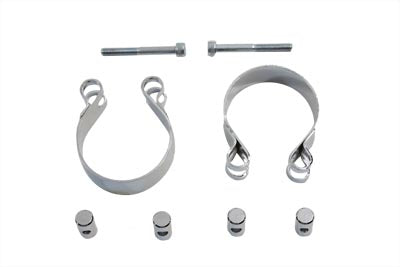 HARLEY Chrom-Inbus-Auspuffschellen-Set passend für 1948–1965 FL,
