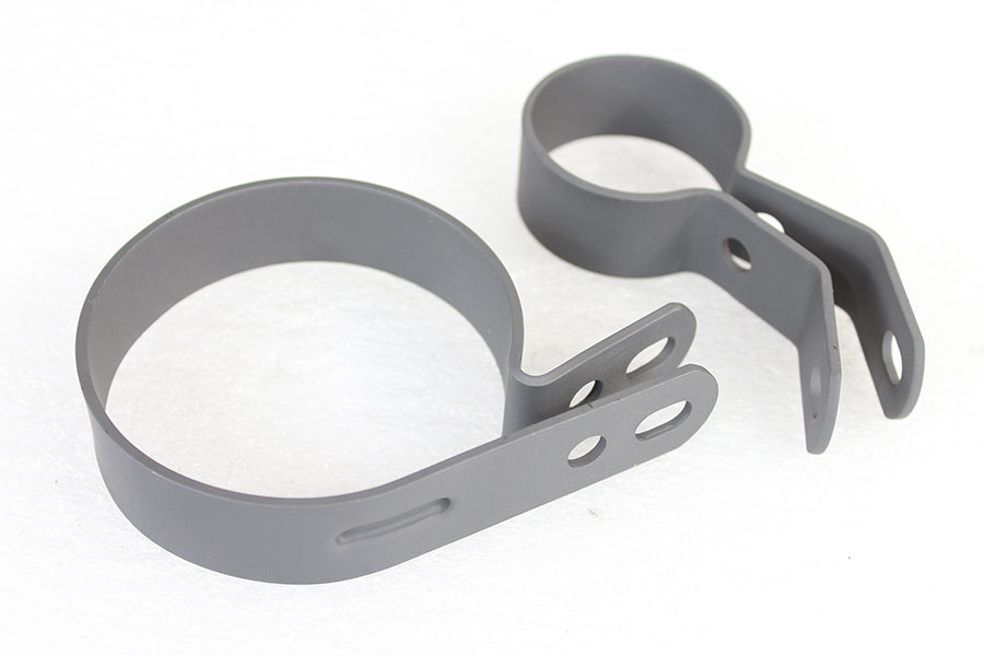 HARLEY Parkerisierte Auspuffschellen-Set Passend für 1941-1957 FL, 1941-1948 UL, 1941-1952 EL,