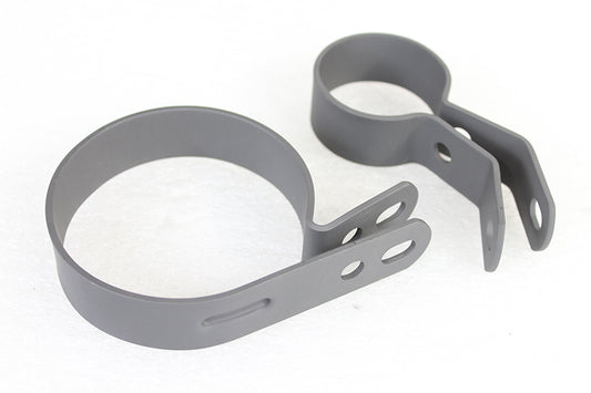 HARLEY Parkerisierte Auspuffschellen-Set Passend für 1941-1957 FL, 1941-1948 UL, 1941-1952 EL,