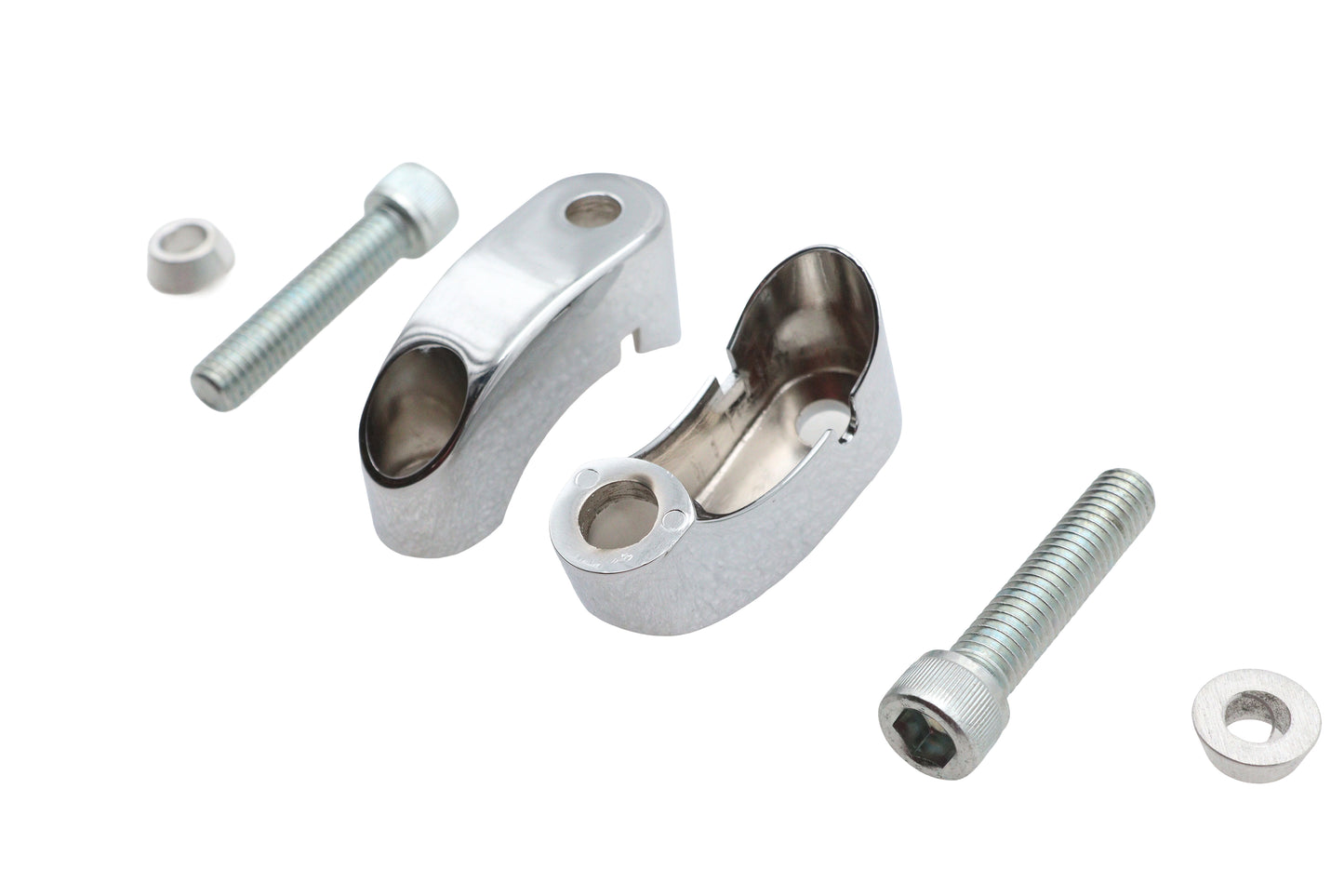 HARLEY Blinker Halterung Set Chrom Passt 0- Custom, Anwendung für 39mm Gabeln