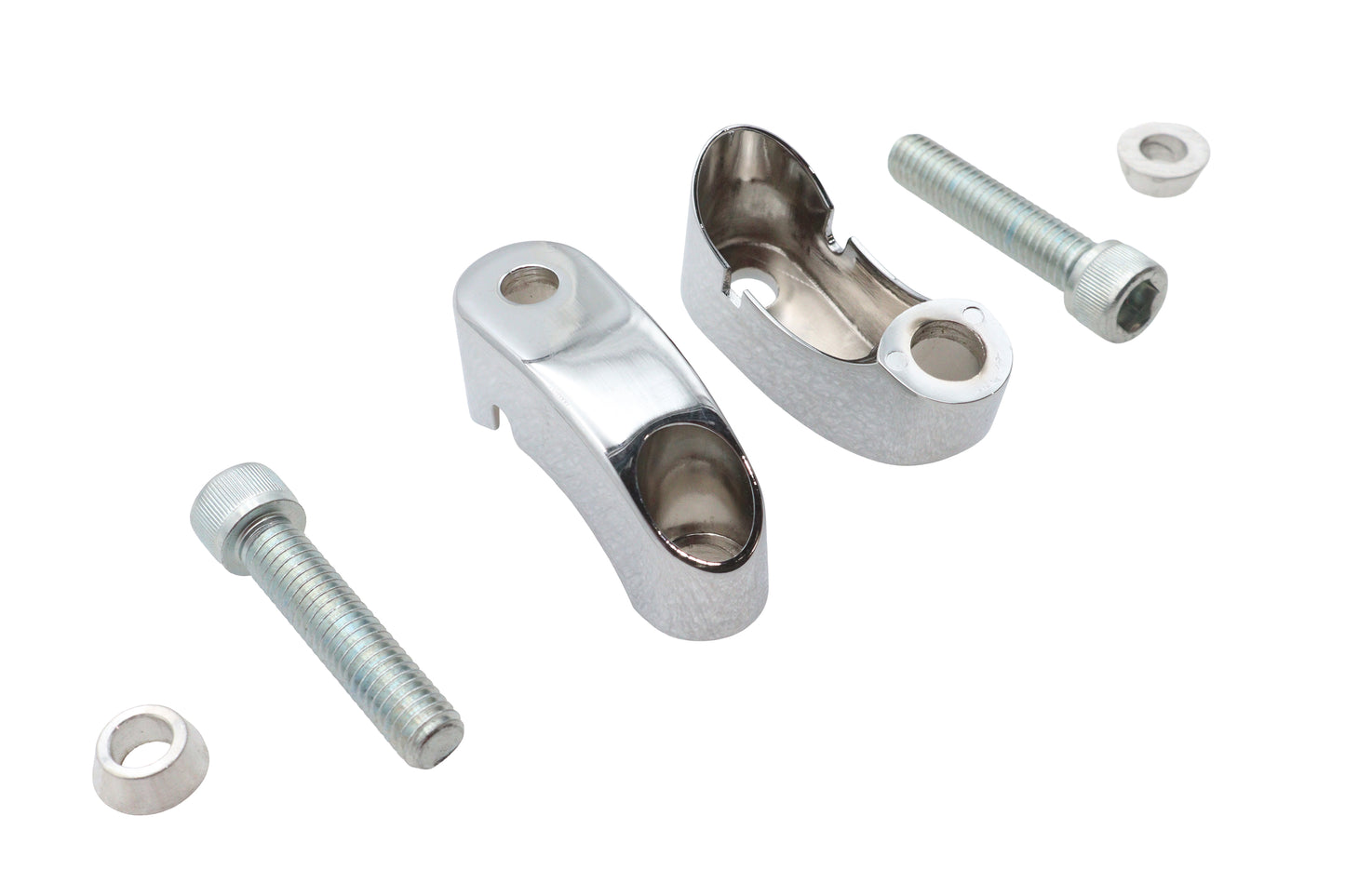 HARLEY Blinker Halterung Set Chrom Passt 0- Custom, Anwendung für 39mm Gabeln