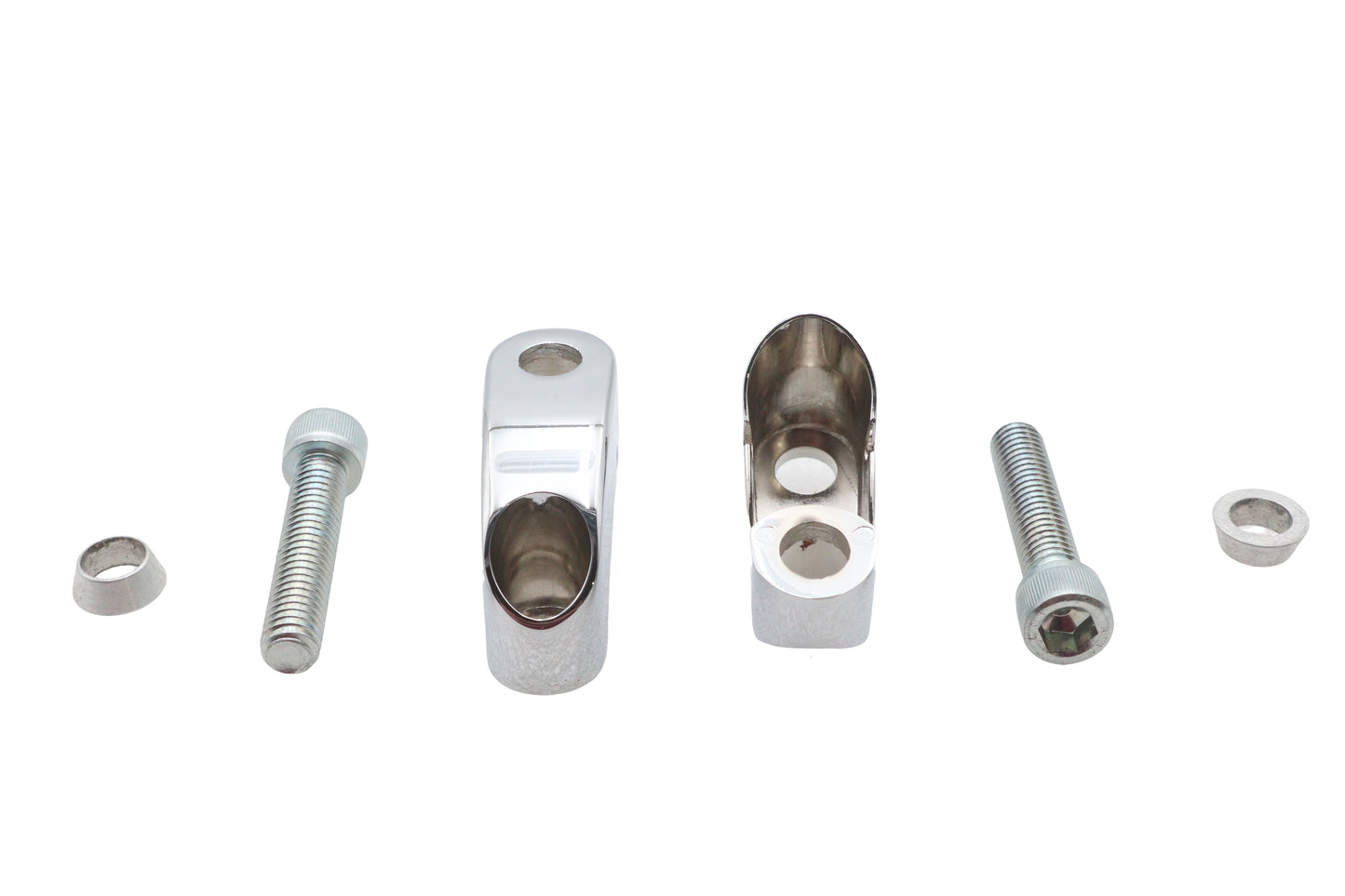 HARLEY Blinker Halterung Set Chrom Passend für 0- Custom, Anwendung für 39mm Gabeln