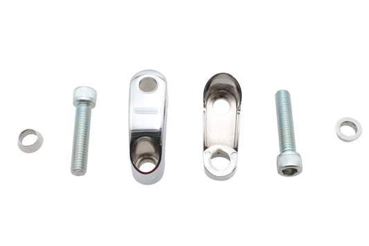 HARLEY Blinker Halterung Set Chrom Passend für 0- Custom, Anwendung für 39mm Gabeln