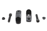 HARLEY Blinkerhalter-Set Schwarz passend für 0- Custom, Anwendung für 49mm Gabeln