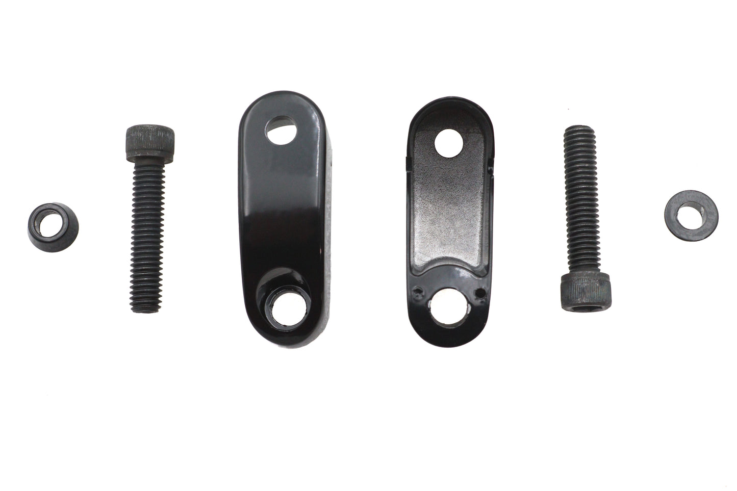 HARLEY Blinkerhalter-Set Schwarz passend für 0- Custom, Anwendung für 49mm Gabeln
