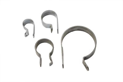 HARLEY Chrom Auspuffschellen-Kit passend für 1958-1969 FL,