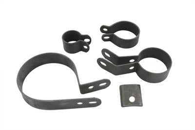 HARLEY Parkerisierter Auspuffschellen-Kit passend für 1941-1948 ULH,