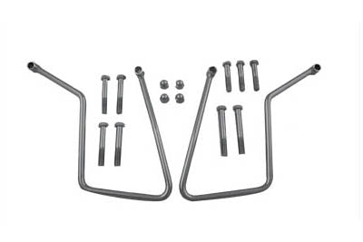 HARLEY Chrom Satteltaschenhalter-Set passend für 1971-1984 FX, 1971-1984 FXE,