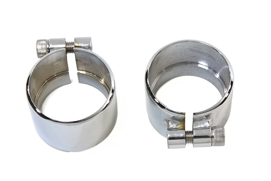HARLEY Chrome 1-3/4 Zoll Nahtlose Auspuffschellen-Satz Passend für 0- Custom, Anwendung für 1-3/4 Zoll Erweiterung
