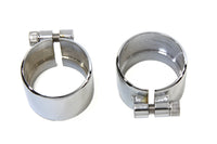 HARLEY Chrome 1-3/4 Zoll Nahtlose Auspuffschellen-Satz Passend für 0- Custom, Anwendung für 1-3/4 Zoll Erweiterung