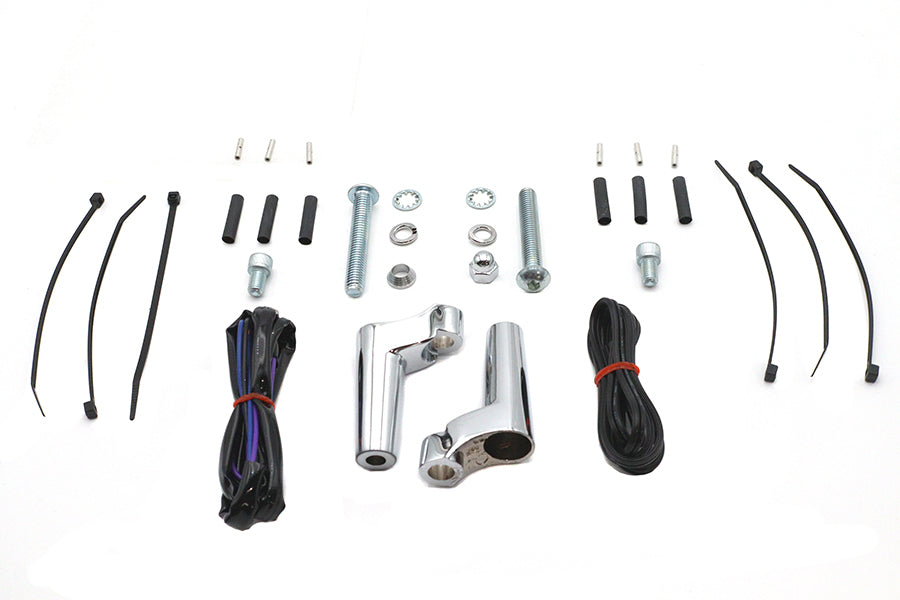 HARLEY Vorderer Blinker-Verlegungssatz Chrom Passend für 1988-2022 XL, 1991-2005 FXD, 1988-1994 FXR,