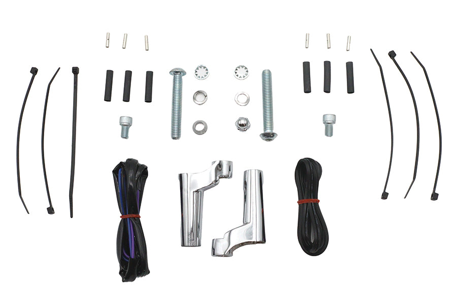 HARLEY Vorderer Blinker-Verlegungssatz Chrom Passend für 1988-2022 XL, 1991-2005 FXD, 1988-1994 FXR,