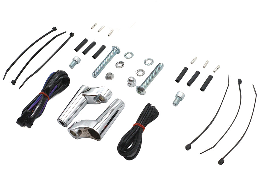 HARLEY Vorderer Blinker-Verlegungssatz Chrom Passend für 1988-2022 XL, 1991-2005 FXD, 1988-1994 FXR,