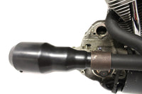 HARLEY Parkerisiertes 1-3/4 Zoll Nahtloses Auspuffschellen-Set Passt 0- Custom, Anwendung für 1-3/4 Auspuffverlängerung