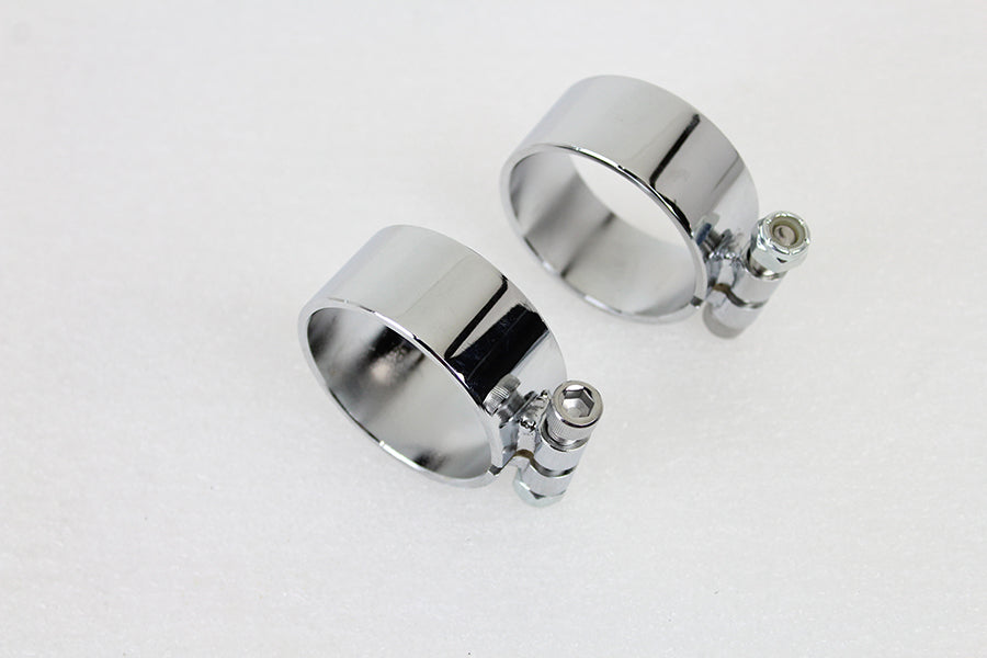 HARLEY Chrom 2-1/8 Zoll breiter Schalldämpferkörper und Endklemmen-Set passend für 0- Custom, Anwendung