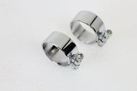 HARLEY Chrom 2-1/8 Zoll breiter Schalldämpferkörper und Endklemmen-Set passend für 0- Custom, Anwendung