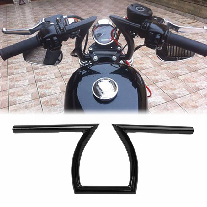 Custom Chrome HARLEY GLOSS BLACK1" EL 7'S HANDLEBAR 9" RISE