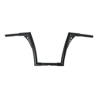 Custom Chrome HARLEY SATIN BLACK 1-1/4" BANDITS HANDLEBAR - FAT NARROW 12" RISE