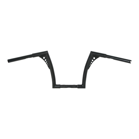 Custom Chrome HARLEY SATIN BLACK 1-1/4" BANDITS HANDLEBAR - FAT NARROW 12" RISE