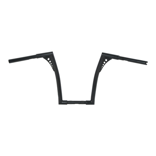 Custom Chrome HARLEY SATIN BLACK 1-1/4" BANDITS HANDLEBAR - FAT NARROW 16" RISE