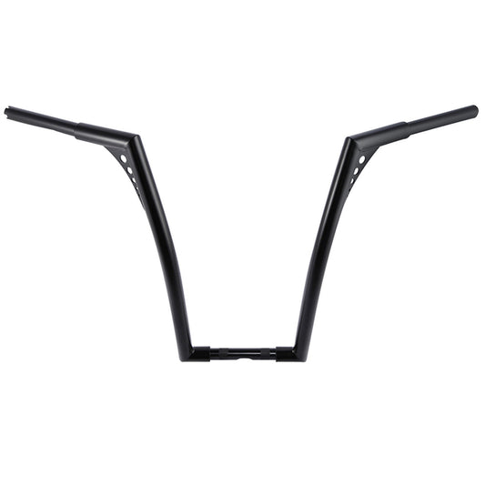 Custom Chrome HARLEY SATIN BLACK 1-1/4" BANDITS HANDLEBAR - FAT NARROW 20" RISE